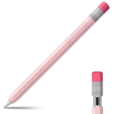 FINTIE Capa de silicone para Apple Pencil (USB-C), ultra fina, capa para Apple Pencil USB-C antiderrapante, suporte magnético, cor rosa FINTIE Capa de silicone para Apple Pencil (USB-C), ultra fina, capa para Apple Pencil USB-C antiderrapante, suporte magnético, cor rosa