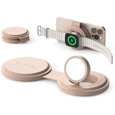 SATECHI OntheGo™ Carregador Sem Fios Dobrável 2 em 1, Estação de Carregamento Rápido Qi2 a 15W para Séries iPhone 17 16 15 a 12, 5W para Apple Watch e AirPods, Carregador de Indução para Viagens SATECHI OntheGo™ Carregador Sem Fios Dobrável 2 em 1, Estação de Carregamento Rápido Qi2 a 15W para Séries iPhone 17 16 15 a 12, 5W para Apple Watch e AirPods, Carregador de Indução para Viagens