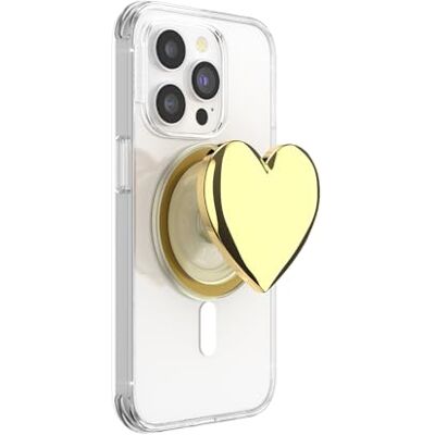 PopSockets Aderência para telemóvel MagSafe com suporte, suporte magnético, parte superior intercambiável, suporte seguro para capas MagSafe para iPhone, suporte para telefone e tablet, coração esmaltado PopSockets Aderência para telemóvel MagSafe com suporte, suporte magnético, parte superior intercambiável, suporte seguro para capas MagSafe para iPhone, suporte para telefone e tablet, coração esmaltado