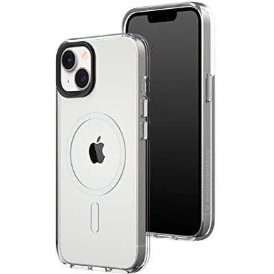 RhinoShield Capa Clear adequada para MagSafe e iPhone 14/13 Força magnética superior, tecnologia anti-amarelecimento, alta clareza, resistente a choques e grau militar. RhinoShield Capa Clear adequada para MagSafe e iPhone 14/13 Força magnética superior, tecnologia anti-amarelecimento, alta clareza, resistente a choques e grau militar.