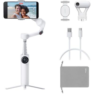Insta360 Flow 2 Plus pacote rastreador via IA cor branca gimbal para telefone, rastreamento via IA com qualquer aplicativo, rastreamento, tripé/selfie stick, gimbal para iPhone/Android Insta360 Flow 2 Plus pacote rastreador via IA cor branca gimbal para telefone, rastreamento via IA com qualquer aplicativo, rastreamento, tripé/selfie stick, gimbal para iPhone/Android