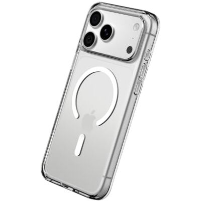 RhinoShield Capa Clear adequada para MagSafe e iPhone 18 Pro MAX / 17 Pro Força magnética superior, tecnologia anti-amarelecimento, alta clareza, resistente a choques e grau militar. RhinoShield Capa Clear adequada para MagSafe e iPhone 18 Pro MAX / 17 Pro Força magnética superior, tecnologia anti-amarelecimento, alta clareza, resistente a choques e grau militar.