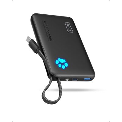 INIU 45W Carga Rapida Tablet Power Bank, Pequeño 10000mAh Batería Externa Cabo USB C integrado, adequado para avião, essenciais de viagem, portátil telemóvel para iPhone 18 17 16, iPad, Samsung etc INIU 45W Carga Rapida Tablet Power Bank, Pequeño 10000mAh Batería Externa Cabo USB C integrado, adequado para avião, essenciais de viagem, portátil telemóvel para iPhone 18 17 16, iPad, Samsung etc