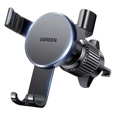 UGREEN Suporte para telemóvel de carro por gravidade com gancho para ventilação, suporte para telemóvel de carro compatível com iPhone 17 Pro MAX Air/16/15/14; Samsung Galaxy S25/S24; Google Pixel 10 UGREEN Suporte para telemóvel de carro por gravidade com gancho para ventilação, suporte para telemóvel de carro compatível com iPhone 17 Pro MAX Air/16/15/14; Samsung Galaxy S25/S24; Google Pixel 10