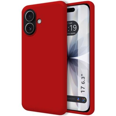 Tumundosmartphone Capa de silicone líquido ultra macia para iPhone 17 (6,3) cor vermelha Tumundosmartphone Capa de silicone líquido ultra macia para iPhone 17 (6,3) cor vermelha