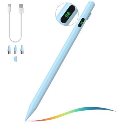 MoKo Lápis táctil universal para ecrã tátil, azul Carregamento rápido, ecrã de energia, compatível com Apple iPad iPhone Samsung Lenovo, tablets iOS Android & Smartphones MoKo Lápis táctil universal para ecrã tátil, azul Carregamento rápido, ecrã de energia, compatível com Apple iPad iPhone Samsung Lenovo, tablets iOS Android & Smartphones