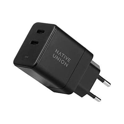 Native Union Carregador de GAN rápido PD 35W, carregador USB-C ultra compacto de 35 W com Power Delivery para MacBook Air, iPads, iPhones e muito mais, (preto) Native Union Carregador de GAN rápido PD 35W, carregador USB-C ultra compacto de 35 W com Power Delivery para MacBook Air, iPads, iPhones e muito mais, (preto)