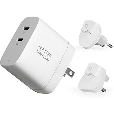 Native Union Carregador de GAN rápido PD 67W, carregador USB-C ultra compacto de 67 W com Power Delivery para MacBook Air, iPads, iPhones e muito mais, branco Native Union Carregador de GAN rápido PD 67W, carregador USB-C ultra compacto de 67 W com Power Delivery para MacBook Air, iPads, iPhones e muito mais, branco
