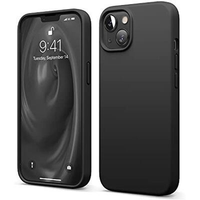elago Capa de silicone líquido compatível com iPhone 13 Case (6,1"), silicone premium, proteção completa à prova de impactos, anti-riscos revestimento de microfibra suave (preto) elago Capa de silicone líquido compatível com iPhone 13 Case (6,1"), silicone premium, proteção completa à prova de impactos, anti-riscos revestimento de microfibra suave (preto)