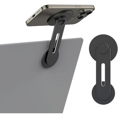 MoKo Clipe magnético para telemóvel, suporte de expansão para computador lateral ajustável 180° para monitor de viagem de negócios compatível com iPhone 14 Pro Max/13 Pro Max/12 Pro Max, preto MoKo Clipe magnético para telemóvel, suporte de expansão para computador lateral ajustável 180° para monitor de viagem de negócios compatível com iPhone 14 Pro Max/13 Pro Max/12 Pro Max, preto