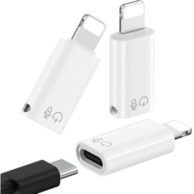 MoKo Adaptador USB-C para Lightning Audio para dji Mic Mini, iPhone para USB-C Reproducción Música & Carga, No para Receptor DJI Mobile & Llamadas, Para iPhone 14/13/12/11/EarPods USB-C, 3 Piezas MoKo Adaptador USB-C para Lightning Audio para dji Mic Mini, iPhone para USB-C Reproducción Música & Carga, No para Receptor DJI Mobile & Llamadas, Para iPhone 14/13/12/11/EarPods USB-C, 3 Piezas