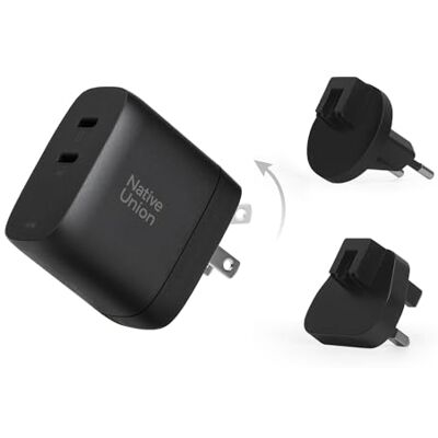 Native Union Carregador de GAN rápido PD 67W, carregador USB-C ultra compacto de 67 W com Power Delivery para MacBook Air, iPads, iPhones e muito mais, (preto) Native Union Carregador de GAN rápido PD 67W, carregador USB-C ultra compacto de 67 W com Power Delivery para MacBook Air, iPads, iPhones e muito mais, (preto)