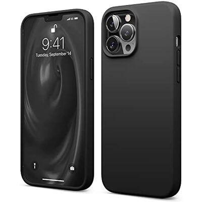 elago Capa de Silicone Líquida Compatível com iPhone 13 Pro MAX (17 cm), Silicone Premium, Proteção Completa À Prova de Choques, Anti-Riscos, Revestimento de Microfibra Suave (Preto) elago Capa de Silicone Líquida Compatível com iPhone 13 Pro MAX (17 cm), Silicone Premium, Proteção Completa À Prova de Choques, Anti-Riscos, Revestimento de Microfibra Suave (Preto)