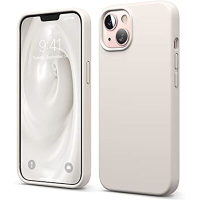 elago Capa de silicone líquido compatível com iPhone 13 Case (6,1"), silicone premium, proteção completa à prova de impactos, anti-riscos revestimento de microfibra suave (pedra) Silicona Premium, Protección Completa Antigolpes, Revestimiento de Microfi elago Capa de silicone líquido compatível com iPhone 13 Case (6,1"), silicone premium, proteção completa à prova de impactos, anti-riscos revestimento de microfibra suave (pedra) Silicona Premium, Protección Completa Antigolpes, Revestimiento de Microfi