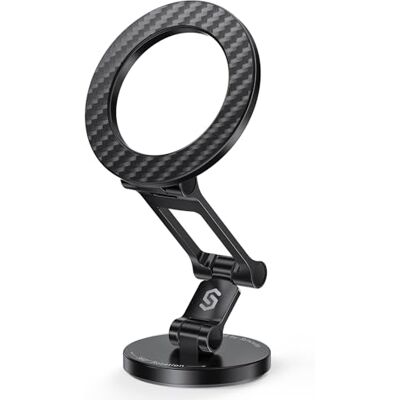 SYNCWIRE Suporte para carro compatível MagSafe, suporte magnético dobrável rotação de 360°, suporte móvel Magsafe carro, corpo metálico completo iPhone 17 Pro MAX 16 15 14 13 e todos os telefones SYNCWIRE Suporte para carro compatível MagSafe, suporte magnético dobrável rotação de 360°, suporte móvel Magsafe carro, corpo metálico completo iPhone 17 Pro MAX 16 15 14 13 e todos os telefones
