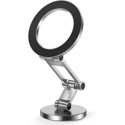 SYNCWIRE Suporte para carro compatível MagSafe, suporte magnético dobrável, rotação de 360°, suporte móvel Magsafe carro, corpo metálico completo iPhone 17 Pro MAX 16 15 14 13 e todos os telefones SYNCWIRE Suporte para carro compatível MagSafe, suporte magnético dobrável, rotação de 360°, suporte móvel Magsafe carro, corpo metálico completo iPhone 17 Pro MAX 16 15 14 13 e todos os telefones