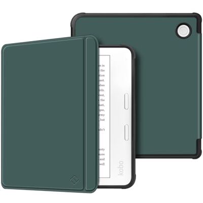 FINTIE Capa de 7" para Tolino Vision Color (2024) / Kobo Libra Color (2024) eReader – Super leve TPU parte traseira capa protetora com Auto Sleep/Wach e fecho magnético, verde noite FINTIE Capa de 7" para Tolino Vision Color (2024) / Kobo Libra Color (2024) eReader – Super leve TPU parte traseira capa protetora com Auto Sleep/Wach e fecho magnético, verde noite