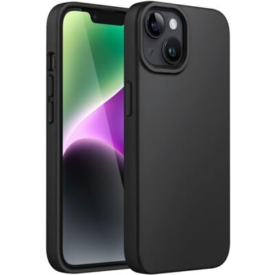 JETech Capa de Silicone para iPhone 14 6,1 Polegadas, Capa Protetora de Corpo Completo com Toque Suave e Sedoso, Carcaça Anti-Choque com Forro de Microfibra (Preto) JETech Capa de Silicone para iPhone 14 6,1 Polegadas, Capa Protetora de Corpo Completo com Toque Suave e Sedoso, Carcaça Anti-Choque com Forro de Microfibra (Preto)