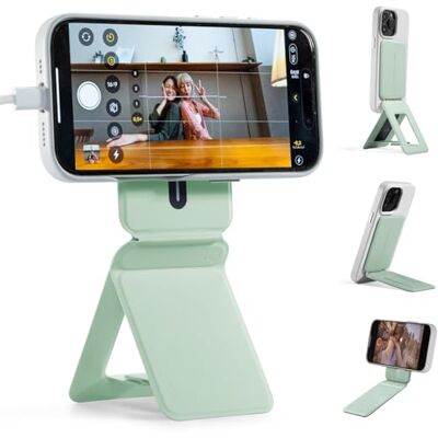 MOFT Tripé telemóvel para iPhone 17/16/15/14/13/12 séries, tripé universal invisível suporte para telefone com 3 modos para auto-vlogging, navegação, fotografia macro, videochamada, menta MOFT Tripé telemóvel para iPhone 17/16/15/14/13/12 séries, tripé universal invisível suporte para telefone com 3 modos para auto-vlogging, navegação, fotografia macro, videochamada, menta