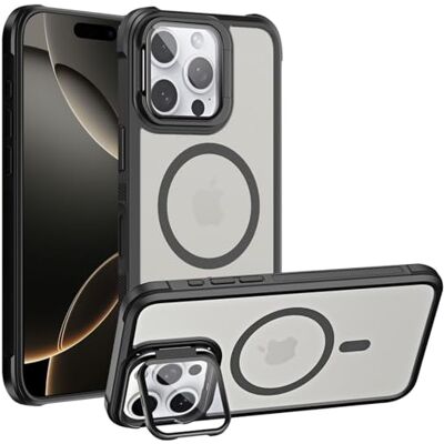 Verco Para iPhone 16 Pro MAX, capa transparente com borda de cor para acessórios MagSafe, compatível com iPhone 16 Pro MAX (6,9 polegadas), preto Verco Para iPhone 16 Pro MAX, capa transparente com borda de cor para acessórios MagSafe, compatível com iPhone 16 Pro MAX (6,9 polegadas), preto