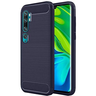 ebestStar Capa para Xiaomi Mi Note 10, Mi Note 10 Pro, capa protetora em carbono TPU, anti-choques, azul escuro ebestStar Capa para Xiaomi Mi Note 10, Mi Note 10 Pro, capa protetora em carbono TPU, anti-choques, azul escuro