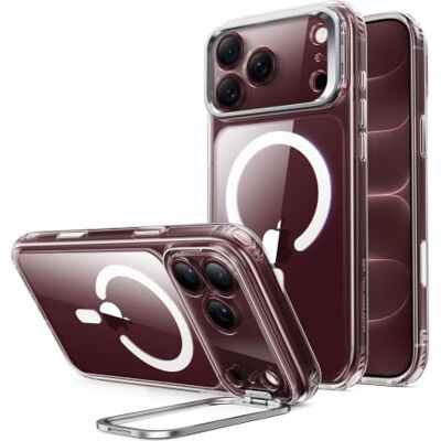 ESR Classic Hybrid capa para iPhone 18 Pro/17 Pro com suporte Flex Anti-amarelecimento durável, suporte para câmara, compatível com MagSafe, proteção militar 4X, capa magnética, transparente ESR Classic Hybrid capa para iPhone 18 Pro/17 Pro com suporte Flex Anti-amarelecimento durável, suporte para câmara, compatível com MagSafe, proteção militar 4X, capa magnética, transparente