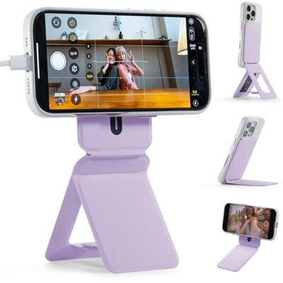 MOFT Tripé telemóvel para iPhone 17/16/15/14/13/12 séries, tripé universal invisível suporte para telefone com 3 modos para auto-vlogging, navegação, fotografia macro, videochamada, peónia MOFT Tripé telemóvel para iPhone 17/16/15/14/13/12 séries, tripé universal invisível suporte para telefone com 3 modos para auto-vlogging, navegação, fotografia macro, videochamada, peónia