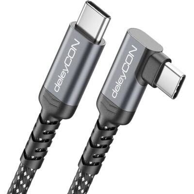 deleyCON Cabo USB-C de 1,5 m de 90 ° (carregamento rápido) USB-C para USB-C para iPhone 17 16 15 Galaxy A16 A56 S25 S24 S23 Pixel iPad MacBook AirPods Tablet CarPlay PS5 deleyCON Cabo USB-C de 1,5 m de 90 ° (carregamento rápido) USB-C para USB-C para iPhone 17 16 15 Galaxy A16 A56 S25 S24 S23 Pixel iPad MacBook AirPods Tablet CarPlay PS5