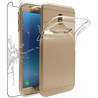 ebestStar Capa para Samsung J3 2017 Galaxy SM-J330F, capa de silicone transparente, camada protetora TPU anti-choques, slim ultra fino, transparente vidro temperado ebestStar Capa para Samsung J3 2017 Galaxy SM-J330F, capa de silicone transparente, camada protetora TPU anti-choques, slim ultra fino, transparente vidro temperado