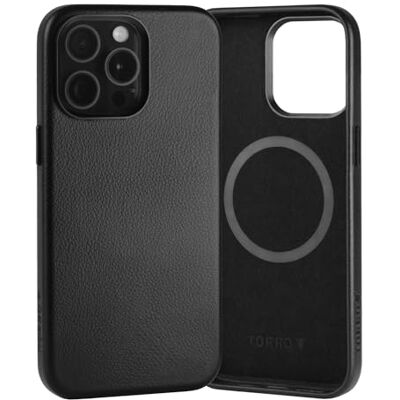 TORRO Capa compatível com iPhone 15 Pro MAX – capa fina de couro de primeira qualidade compatível com MagSafe preto TORRO Capa compatível com iPhone 15 Pro MAX – capa fina de couro de primeira qualidade compatível com MagSafe preto
