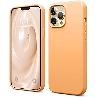 elago Capa de silicone líquido compatível com iPhone 13 Pro MAX Case (6,7"), silicone premium, proteção completa à prova de impactos, anti-riscos revestimento de microfibra suave (laranja) elago Capa de silicone líquido compatível com iPhone 13 Pro MAX Case (6,7"), silicone premium, proteção completa à prova de impactos, anti-riscos revestimento de microfibra suave (laranja)