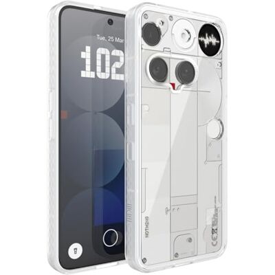 TUDIA Lução Clear Fit Designed for Nothing para telefone 3 (2025) capa resistente a impactos de TPU mate anti-amarelecimento transparente com parte traseira rígida e aderência claro fosco TUDIA Lução Clear Fit Designed for Nothing para telefone 3 (2025) capa resistente a impactos de TPU mate anti-amarelecimento transparente com parte traseira rígida e aderência claro fosco