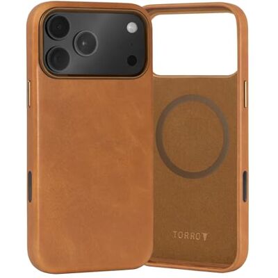 TORRO Capa compatível com iPhone 17 Pro MAX 6,9" 2025 capa Bumper fina de couro premium, compatível com MagSafe (castanho claro) TORRO Capa compatível com iPhone 17 Pro MAX 6,9" 2025 capa Bumper fina de couro premium, compatível com MagSafe (castanho claro)