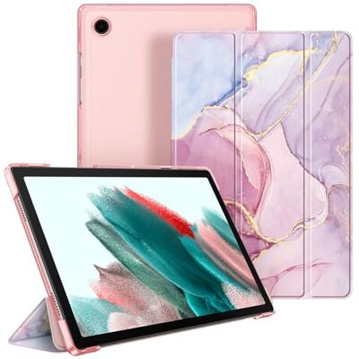 FINTIE Capa compatível com Samsung Galaxy Tab A8 10,5" (2021) capa traseira transparente mate com auto-repouso/ativação para modelo SM-X200/X205, mármore rosa dourado FINTIE Capa compatível com Samsung Galaxy Tab A8 10,5" (2021) capa traseira transparente mate com auto-repouso/ativação para modelo SM-X200/X205, mármore rosa dourado