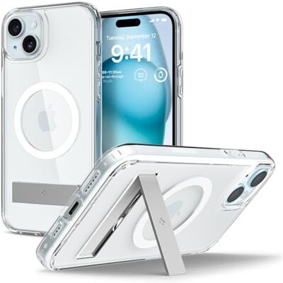 Spigen Capa Ultra Hybrid S MagFit para iPhone 15 Plus Compatível com MagSafe, transparente Spigen Capa Ultra Hybrid S MagFit para iPhone 15 Plus Compatível com MagSafe, transparente