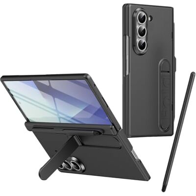 BAILI Capa para Galaxy Z Fold 6 com suporte, protetor de ecrã frontal, ranhura para S Pen, proteção de dobradiça, cobertura completa para Samsung Galaxy Z Fold6 com lápis ótico cinzento BAILI Capa para Galaxy Z Fold 6 com suporte, protetor de ecrã frontal, ranhura para S Pen, proteção de dobradiça, cobertura completa para Samsung Galaxy Z Fold6 com lápis ótico cinzento
