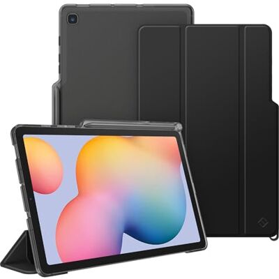 FINTIE Capa Compatível com Samsung Galaxy Tab S6 Lite de 10,4" (2022/2020) com Suporte para S Pen Capa Traseira Transparente Mate, Leve, com Auto-Repouso/Ativação, Preto FINTIE Capa Compatível com Samsung Galaxy Tab S6 Lite de 10,4" (2022/2020) com Suporte para S Pen Capa Traseira Transparente Mate, Leve, com Auto-Repouso/Ativação, Preto