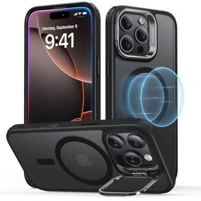 ESR Classic Hybrid Funda para iPhone 16 Pro con Soporte Flex, Negro Mate Anti-amarelecimento durável, suporte para câmara, compatível com MagSafe, proteção militar 3X, capa magnética ESR Classic Hybrid Funda para iPhone 16 Pro con Soporte Flex, Negro Mate Anti-amarelecimento durável, suporte para câmara, compatível com MagSafe, proteção militar 3X, capa magnética