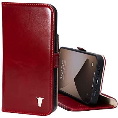 TORRO Capa compatível com iPhone 13 capa tipo carteira de couro premium com suporte e ranhuras para cartões (vermelho) TORRO Capa compatível com iPhone 13 capa tipo carteira de couro premium com suporte e ranhuras para cartões (vermelho)