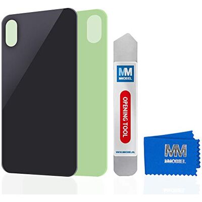 MMOBIEL Substituição de vidro traseiro compatível com iPhone XS MAX de 6,5 polegadas, capa traseira de vidro real, inclui ferramenta de abertura e adesivo, cor cinzenta espacial MMOBIEL Substituição de vidro traseiro compatível com iPhone XS MAX de 6,5 polegadas, capa traseira de vidro real, inclui ferramenta de abertura e adesivo, cor cinzenta espacial