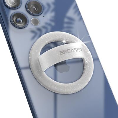 ENCASED Suporte magnético para telemóvel (compatível com MagSafe), anel fino de silicone para iPhone (com purpurina) ENCASED Suporte magnético para telemóvel (compatível com MagSafe), anel fino de silicone para iPhone (com purpurina)