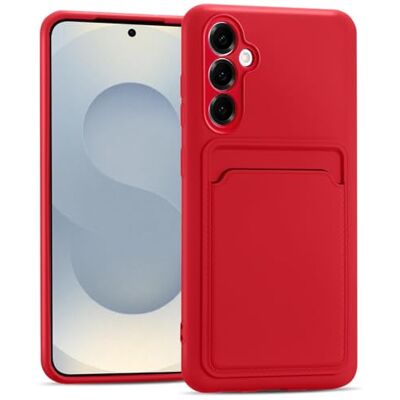 Verco Capa para Samsung Galaxy S25 Case de silicone, telemóvel Cover com porta-cartões capa fina para Samsung S25 5G capa vermelho Verco Capa para Samsung Galaxy S25 Case de silicone, telemóvel Cover com porta-cartões capa fina para Samsung S25 5G capa vermelho