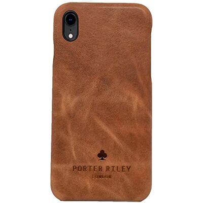 Porter Riley Capa de couro para iPhone XR, capa traseira fina de couro genuíno de primeira qualidade (bronzeado, iPhone XR) Porter Riley Capa de couro para iPhone XR, capa traseira fina de couro genuíno de primeira qualidade (bronzeado, iPhone XR)