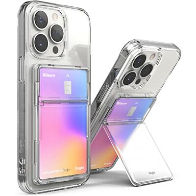 Ringke Stand Slot Card Holder, carteira de cartão autocolante com suporte para capa de telemóvel, compatível com capa iPhone 13/12/11/Pro/Max, Samsung Galaxy S22 Ultra e mais Clear Mist Ringke Stand Slot Card Holder, carteira de cartão autocolante com suporte para capa de telemóvel, compatível com capa iPhone 13/12/11/Pro/Max, Samsung Galaxy S22 Ultra e mais Clear Mist