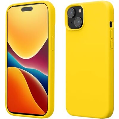 kwmobile - iPhone 15 - Amarelo - Capa de Silicone kwmobile - iPhone 15 - Amarelo - Capa de Silicone