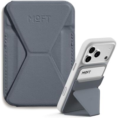 MOFT MagSafe Carteira Suporte para iPhone 17/16/15/14/13 Séries Compatível com MagSafe, Suporte Magnético de MOVAS Couro Vegano para Telefone com 3 Ângulos de Visão, 2 Suportes para Cartões (Cinzento MOFT MagSafe Carteira Suporte para iPhone 17/16/15/14/13 Séries Compatível com MagSafe, Suporte Magnético de MOVAS Couro Vegano para Telefone com 3 Ângulos de Visão, 2 Suportes para Cartões (Cinzento