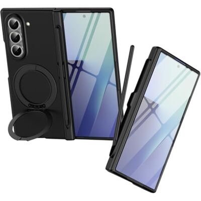 BAILI Magnetic Ring magnético para a capa Samsung Z Fold 5, suporte giratório dobrável, protetor de ecrã frontal, capa para Samsung Galaxy Z Fold5 com lápis tátil preto BAILI Magnetic Ring magnético para a capa Samsung Z Fold 5, suporte giratório dobrável, protetor de ecrã frontal, capa para Samsung Galaxy Z Fold5 com lápis tátil preto