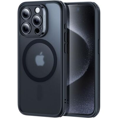 ESR Conjunto de Capa para iPhone 15 Pro (5 em 1), Capa Mate Translúcida com Protetor de Ecrã e Protetores para Lentes, Compatível com MagSafe, Proteção de Grau Militar, Série Classic, Preto Fosco ESR Conjunto de Capa para iPhone 15 Pro (5 em 1), Capa Mate Translúcida com Protetor de Ecrã e Protetores para Lentes, Compatível com MagSafe, Proteção de Grau Militar, Série Classic, Preto Fosco