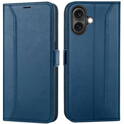 Verco Capa para iPhone 16 Plus, capa com tampa para Apple iPhone 16 Plus, cor azul Verco Capa para iPhone 16 Plus, capa com tampa para Apple iPhone 16 Plus, cor azul