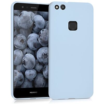 kwmobile Capa para Huawei P10 Lite capa TPU ultra fina e silicone com bordas elevadas antiquedas azul claro mate kwmobile Capa para Huawei P10 Lite capa TPU ultra fina e silicone com bordas elevadas antiquedas azul claro mate